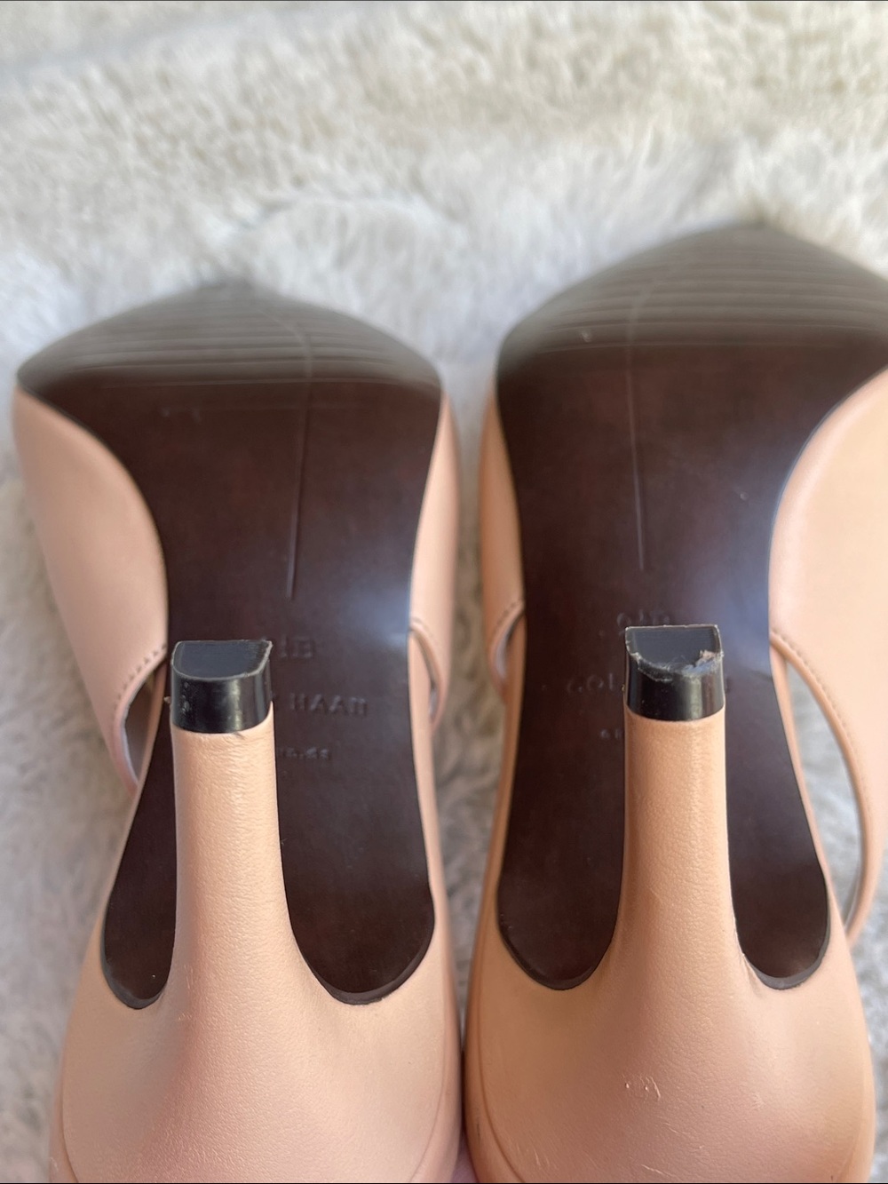 Cole Haan Blush Nude Slingback Pointed-Toe pumps Size 9.5 - Picture 10 of 11